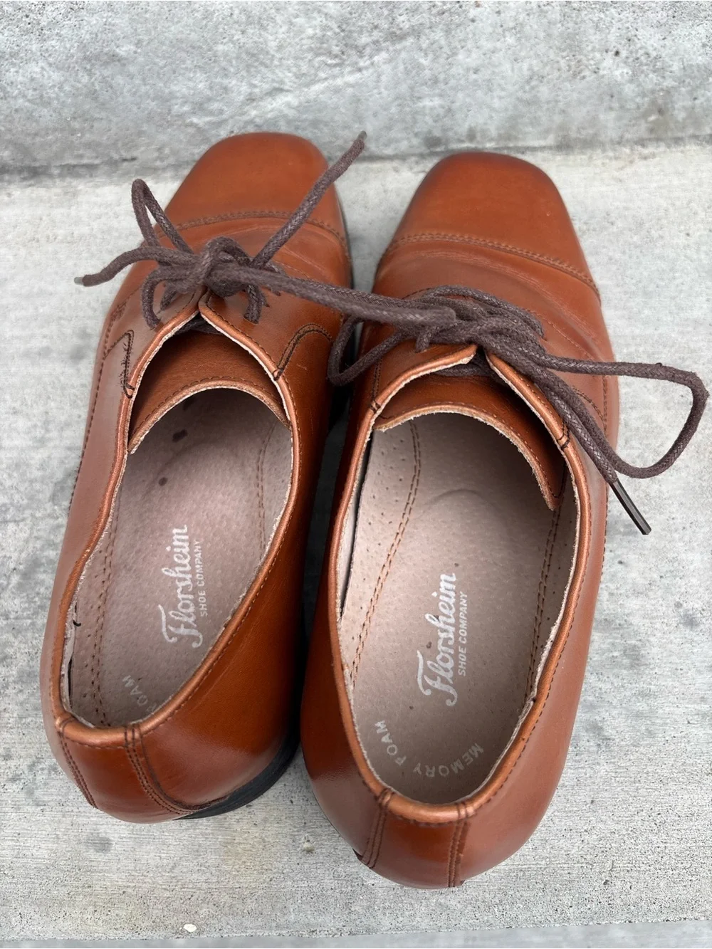 Florsheim Kids Boys Cap Toe Oxford Dress Shoes  Leather Size 5.5